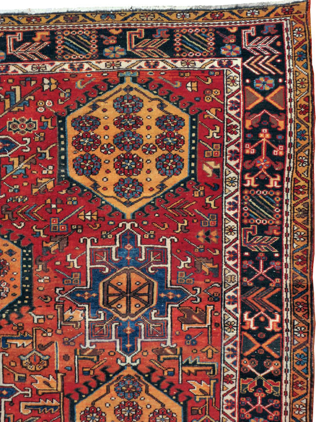 Vintage Persian Karajeh Carpet, No.22567 - Staging