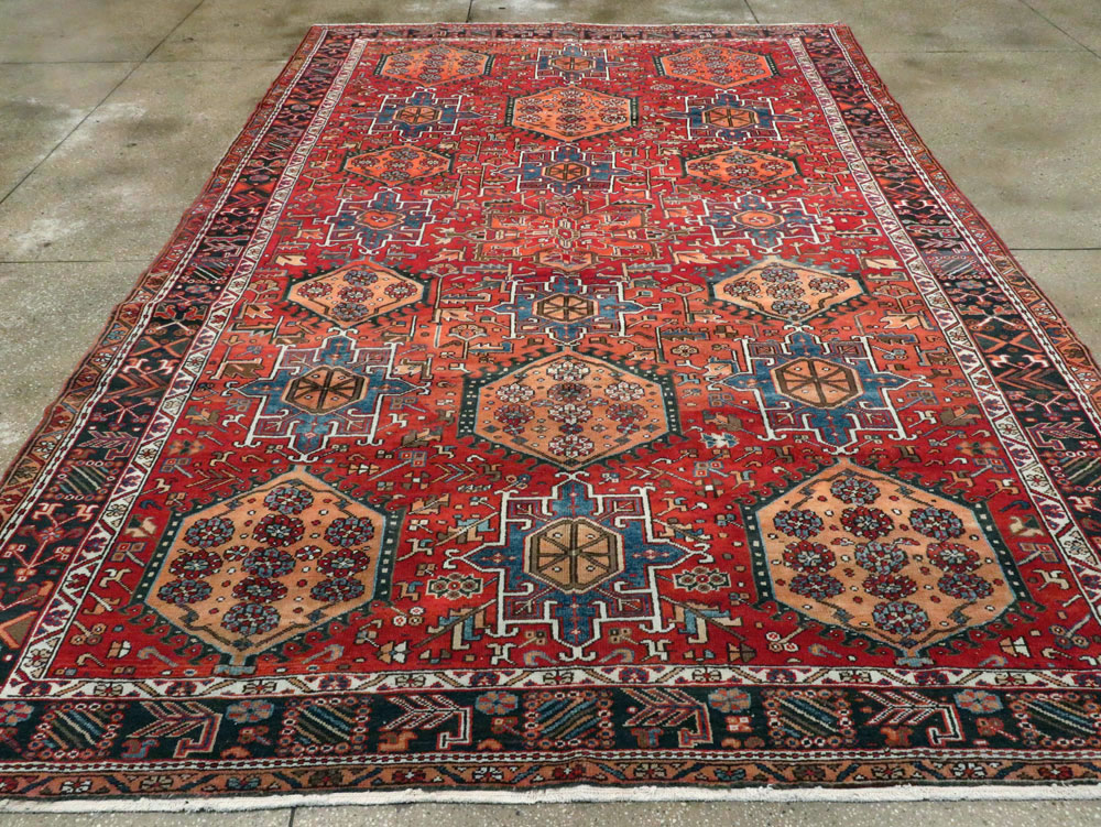 Vintage Persian Karajeh Carpet, No.22567 - Staging