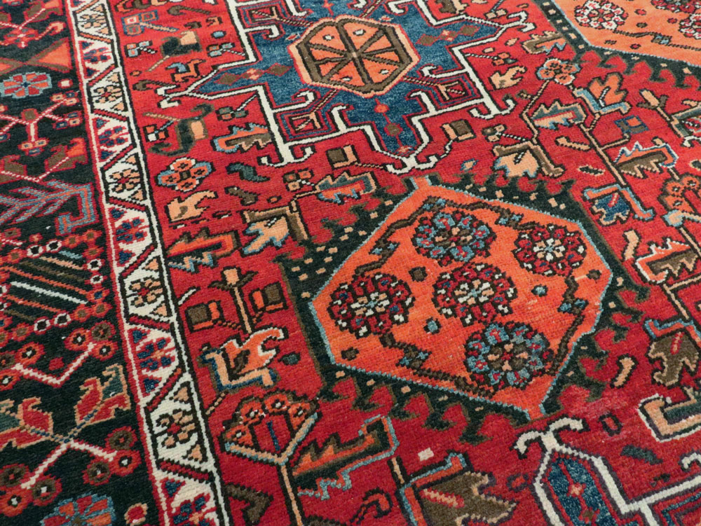 Vintage Persian Karajeh Carpet, No.22567 - Staging