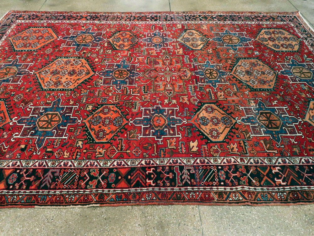 Vintage Persian Karajeh Carpet, No.22567 - Staging