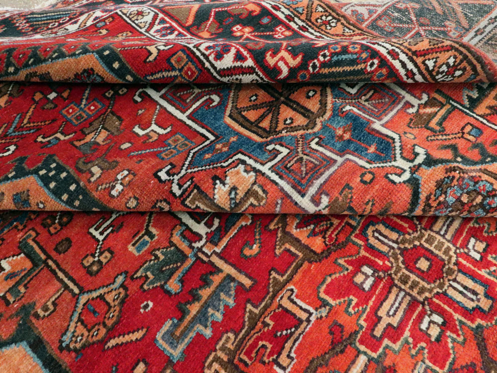 Vintage Persian Karajeh Carpet, No.22567 - Staging