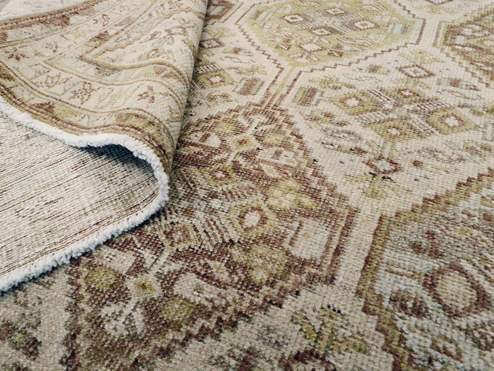 Vintage Persian Shiraz Sqaure Rug, No.22576 - Staging