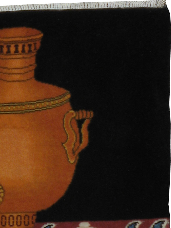 Vintage Persian Tabriz Pictorial Rug, No.22580 - Staging