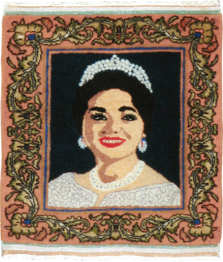 Vintage Persian Tabriz Pictorial Rug, No.22590 - Staging