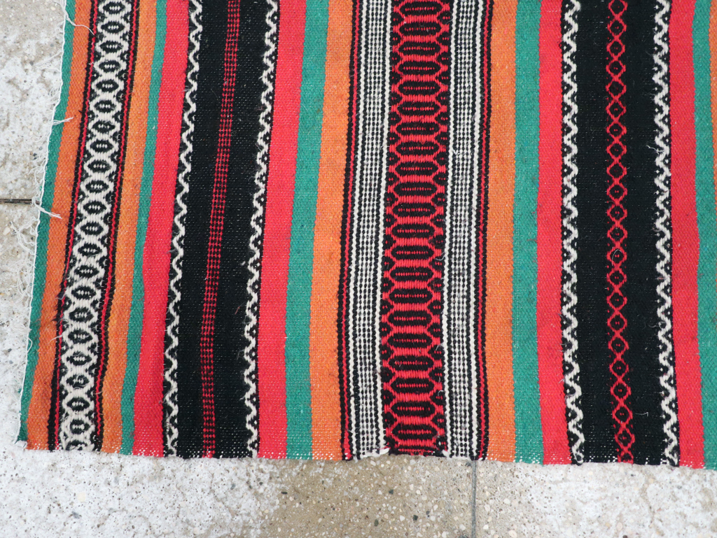 Vintage Mexican Kilim Blanket, No.22600 - Staging