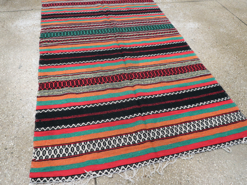 Vintage Mexican Kilim Blanket, No.22600 - Staging