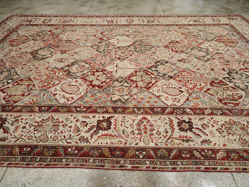 Antique Persian Bakhtiari Large Carpet, No.22602 - Staging