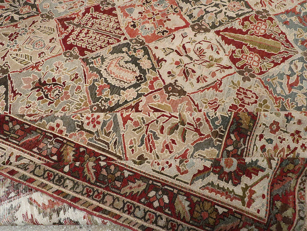Antique Persian Bakhtiari Large Carpet, No.22602 - Staging