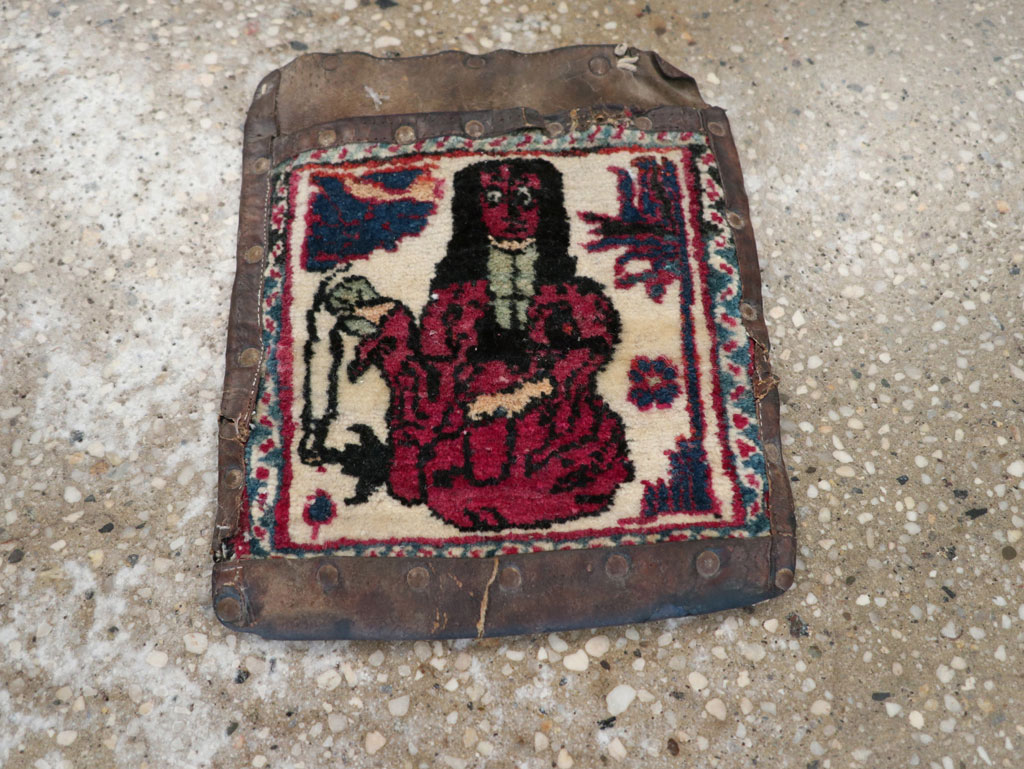 Antique Persian Mashad Pictorial Bag, No.22612 - Staging