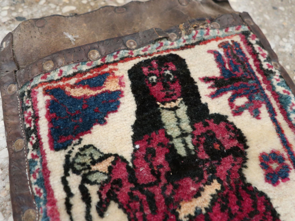 Antique Persian Mashad Pictorial Bag, No.22612 - Staging