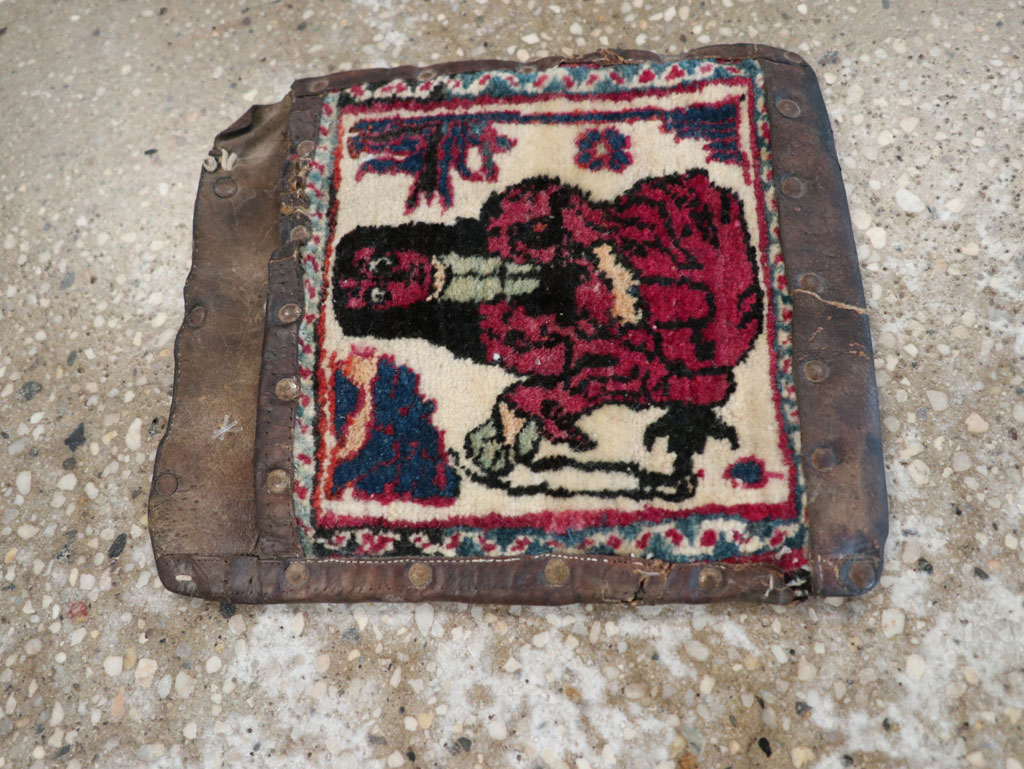 Antique Persian Mashad Pictorial Bag, No.22612 - Staging