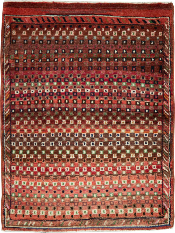 Vintage Persian Afshar Rug, No.22617 - Staging