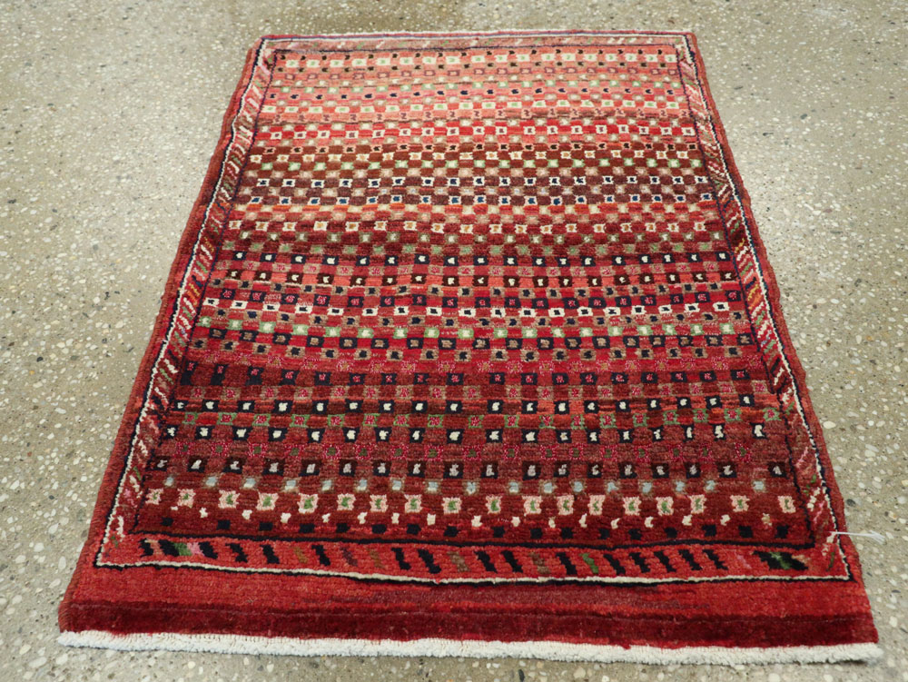 Vintage Persian Afshar Rug, No.22617 - Staging