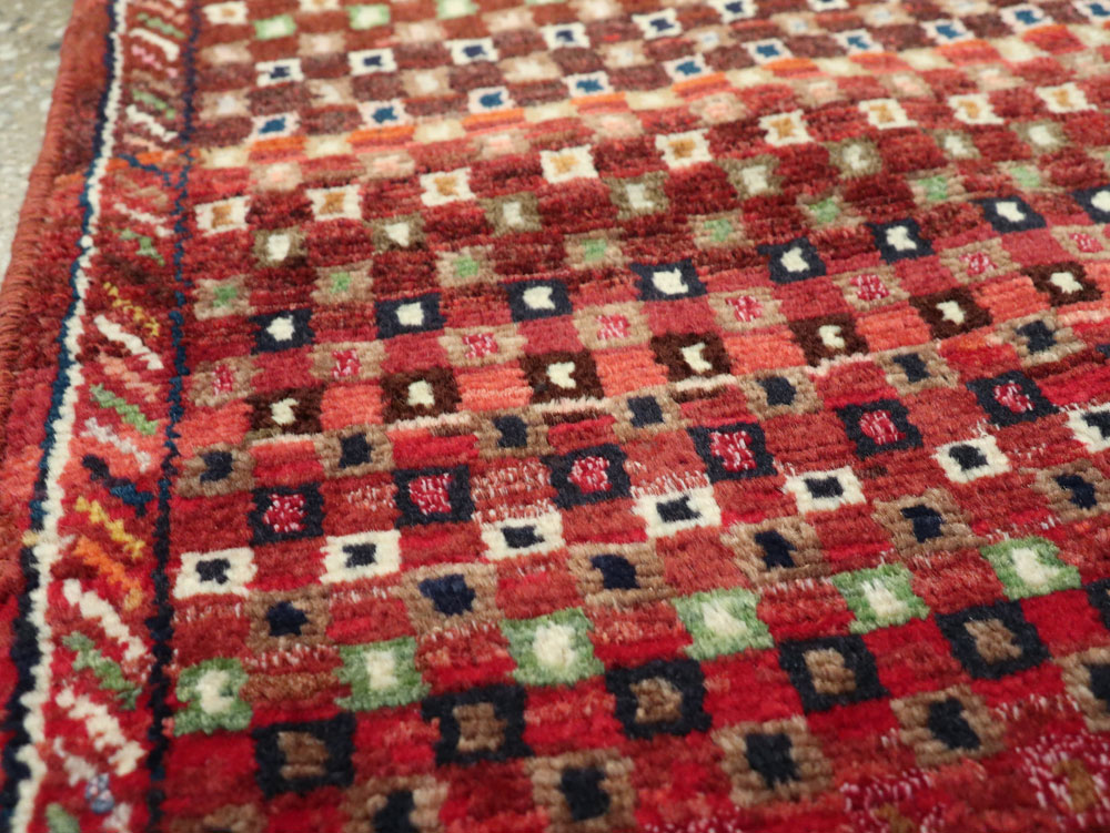 Vintage Persian Afshar Rug, No.22617 - Staging