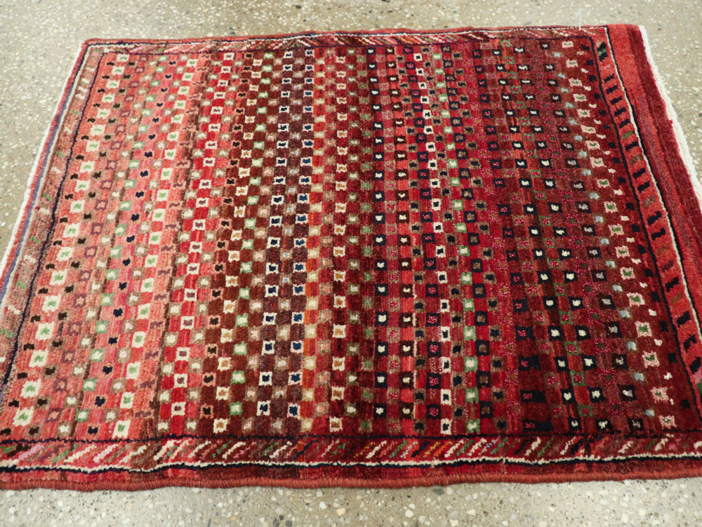 Vintage Persian Afshar Rug, No.22617 - Staging