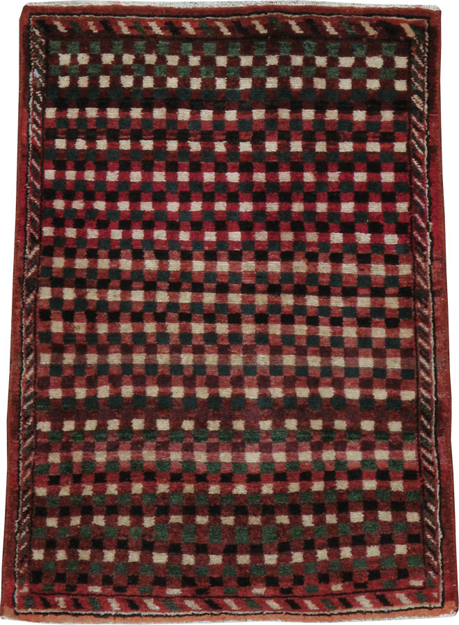 Vintage Persian Afshar Rug, No.22618 - Staging