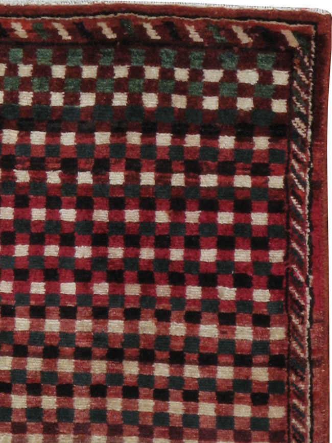 Vintage Persian Afshar Rug, No.22618 - Staging