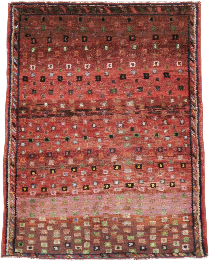 Vintage Persian Afshar Rug, No.22619 - Staging