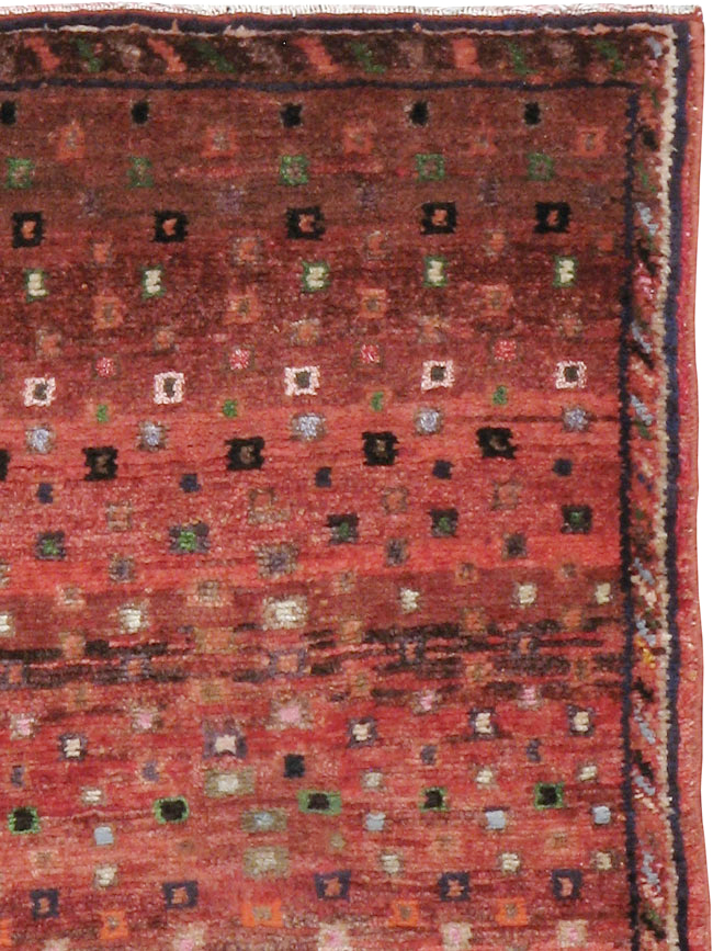 Vintage Persian Afshar Rug, No.22619 - Staging