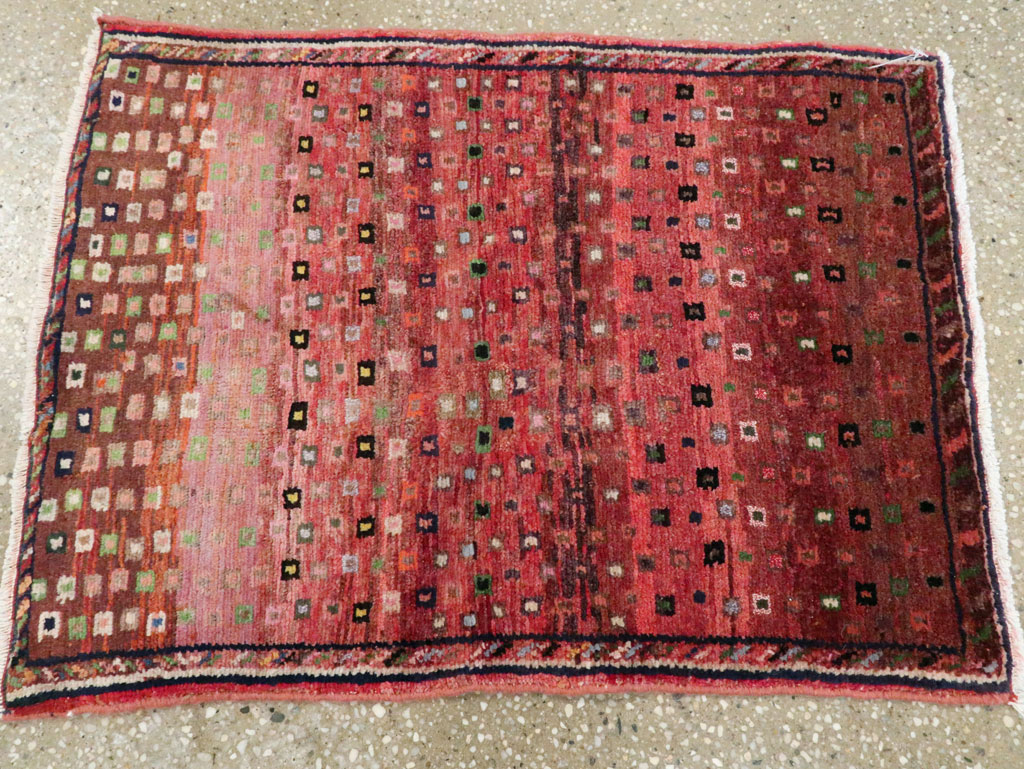 Vintage Persian Afshar Rug, No.22619 - Staging