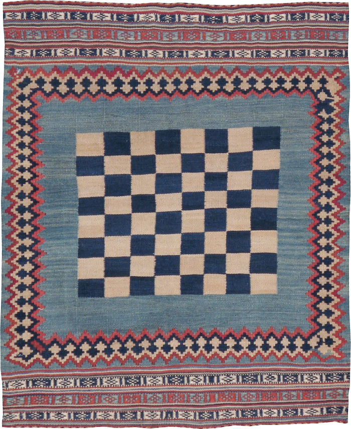 Antique Persian Flat-weave Kilim, No.22626 - Staging