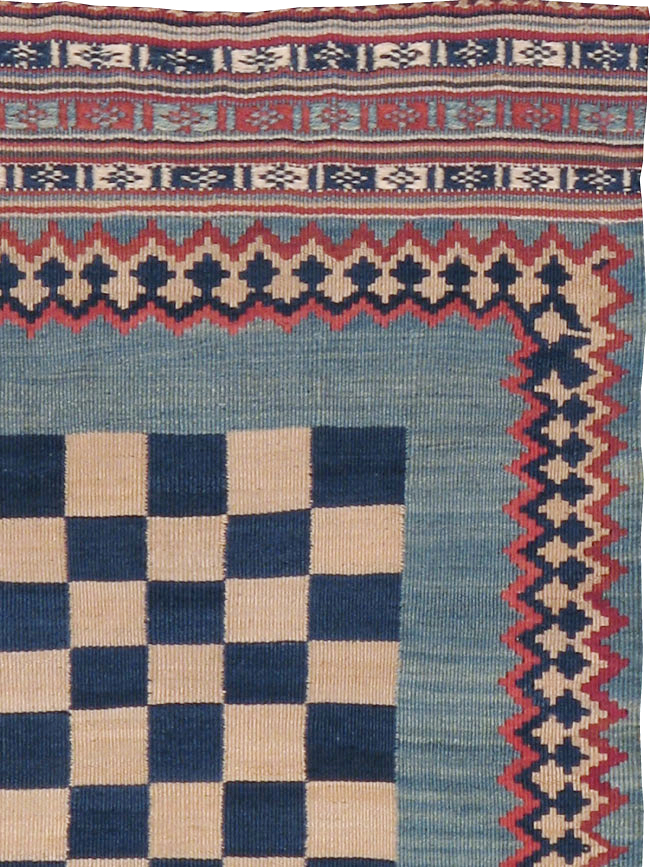 Antique Persian Flat-weave Kilim, No.22626 - Staging