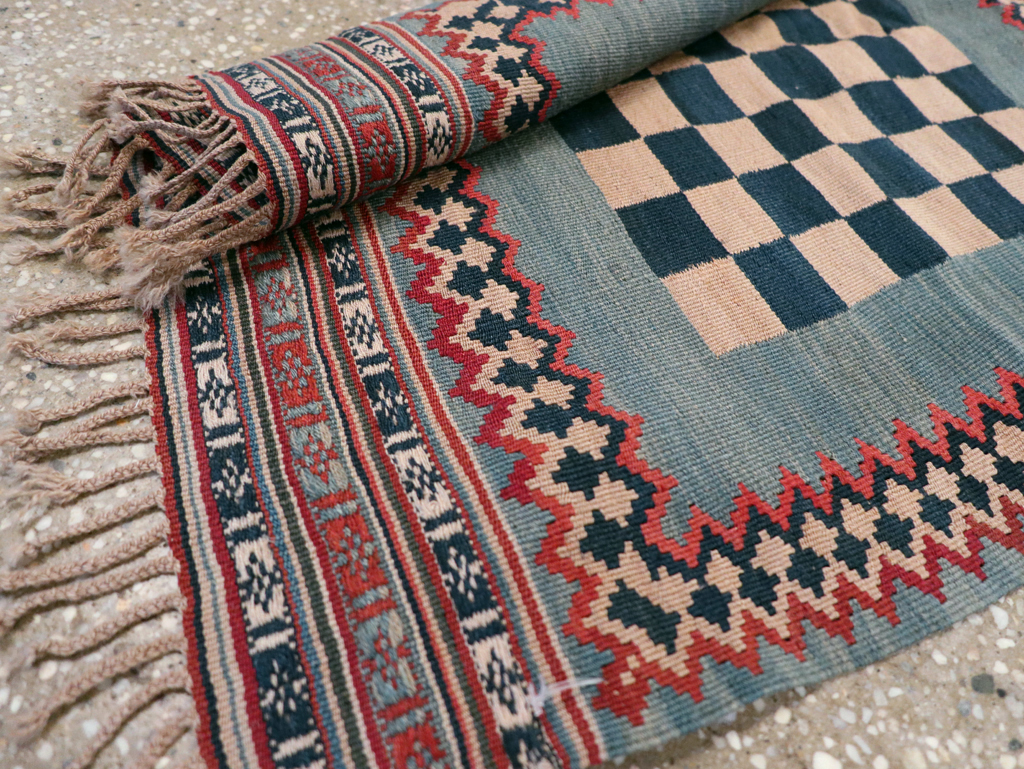 Antique Persian Flat-weave Kilim, No.22626 - Staging