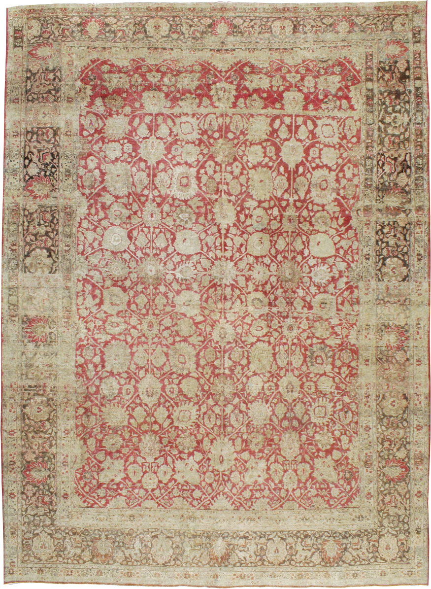 Antique Persian Tabriz Rug, No.22636 - Staging