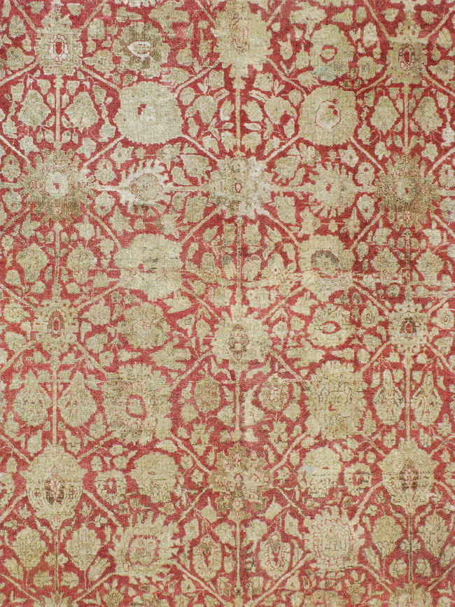 Antique Persian Tabriz Rug, No.22636 - Staging