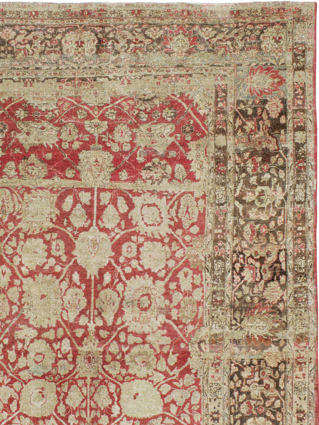 Antique Persian Tabriz Rug, No.22636 - Staging