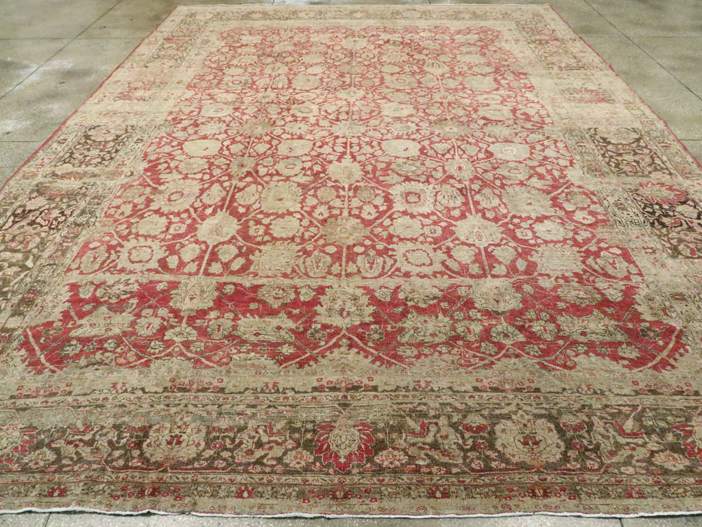 Antique Persian Tabriz Rug, No.22636 - Staging