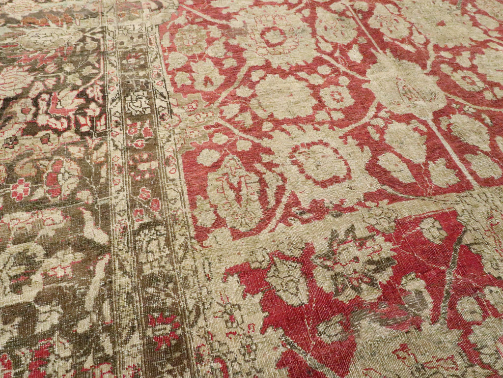 Antique Persian Tabriz Rug, No.22636 - Staging