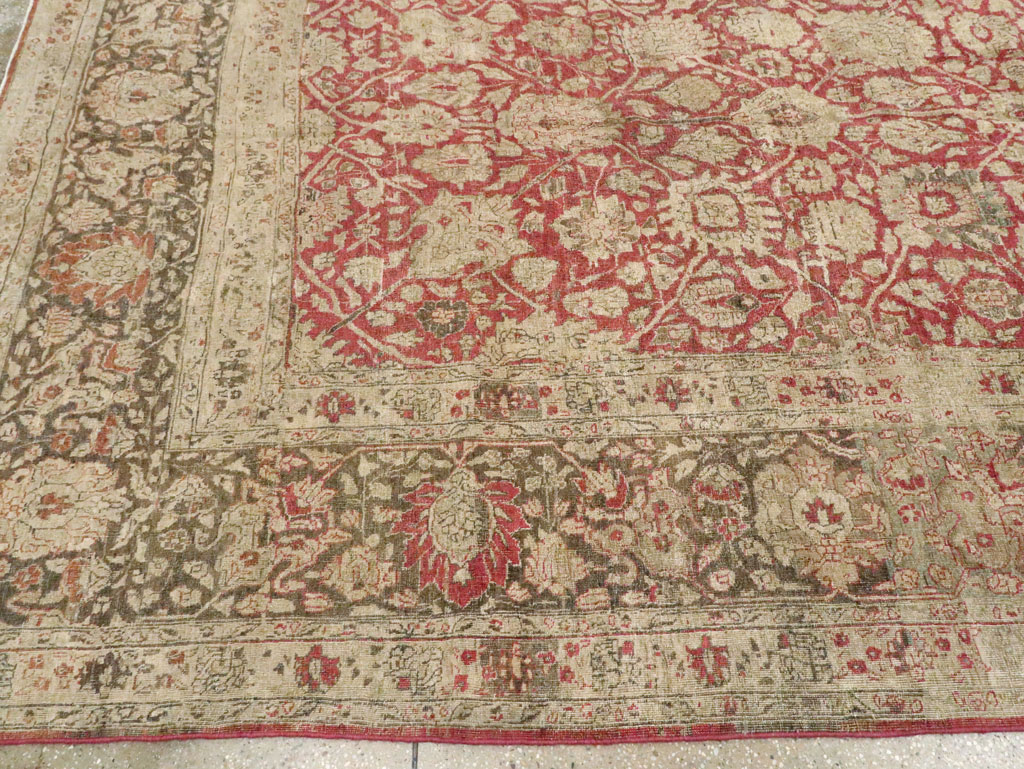 Antique Persian Tabriz Rug, No.22636 - Staging