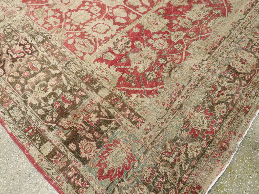 Antique Persian Tabriz Rug, No.22636 - Staging