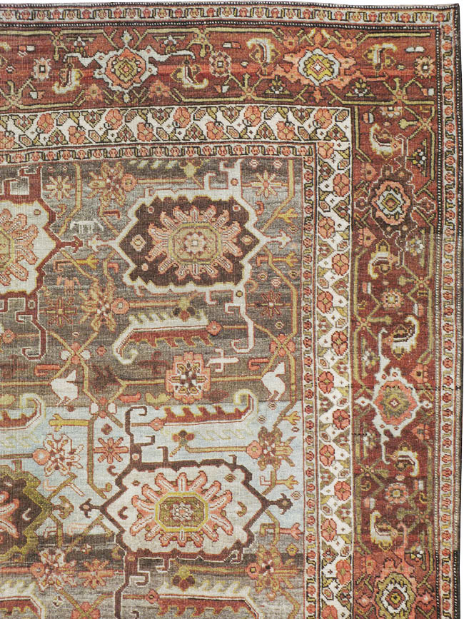 Antique Persian Bidjar Long Carpet, No.22637 - Staging