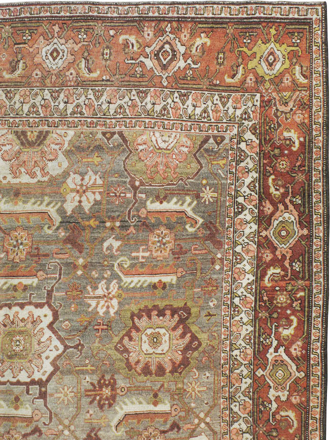 Antique Persian Bidjar Long Carpet, No.22637 - Staging