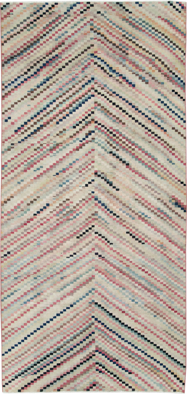 Vintage Turkish Anatolian Gallery Carpet, No.22658 - Staging