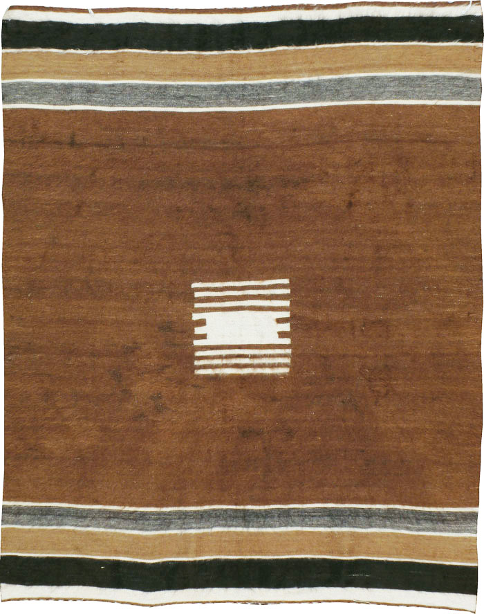 Vintage Turkish Flat-weave Mohair Rug, No.22659 - Staging
