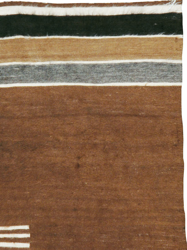 Vintage Turkish Flat-weave Mohair Rug, No.22659 - Staging