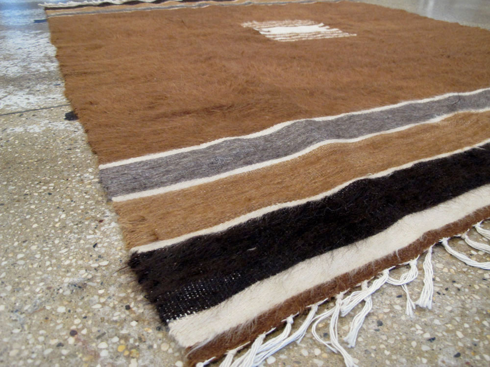 Vintage Turkish Flat-weave Mohair Rug, No.22659 - Staging