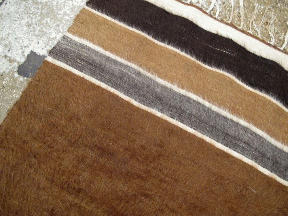 Vintage Turkish Flat-weave Mohair Rug, No.22659 - Staging