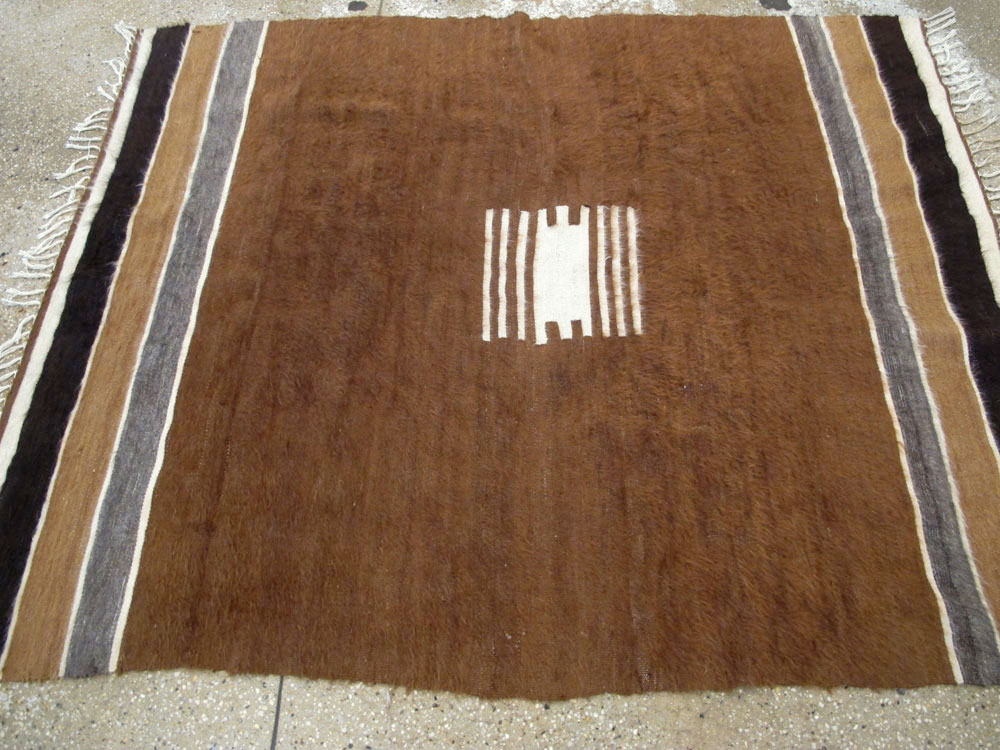 Vintage Turkish Flat-weave Mohair Rug, No.22659 - Staging