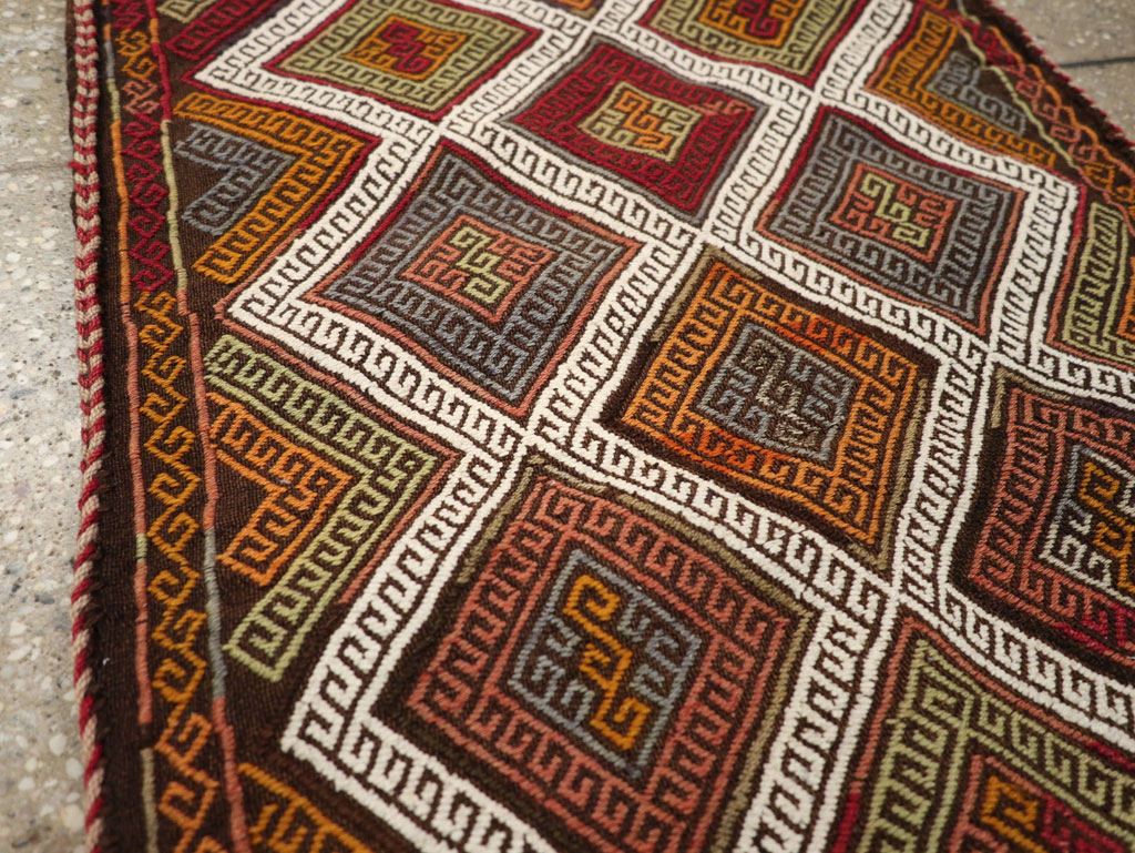 Antique Turkish Flatweave Kilim Pillowcase (Pair: 1 of 2), No.22663 - Staging