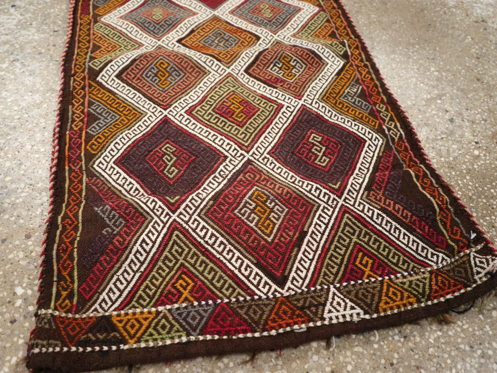 Antique Turkish Flatweave Kilim Pillowcase (Pair: 1 of 2), No.22663 - Staging