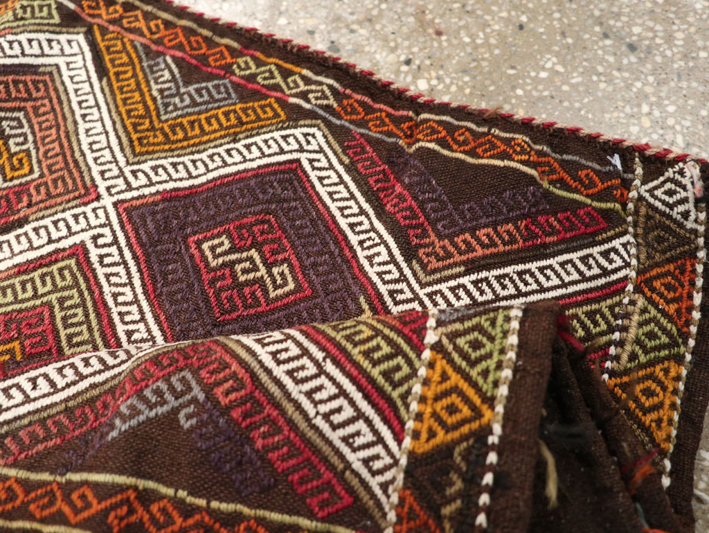 Antique Turkish Flatweave Kilim Pillowcase (Pair: 1 of 2), No.22663 - Staging