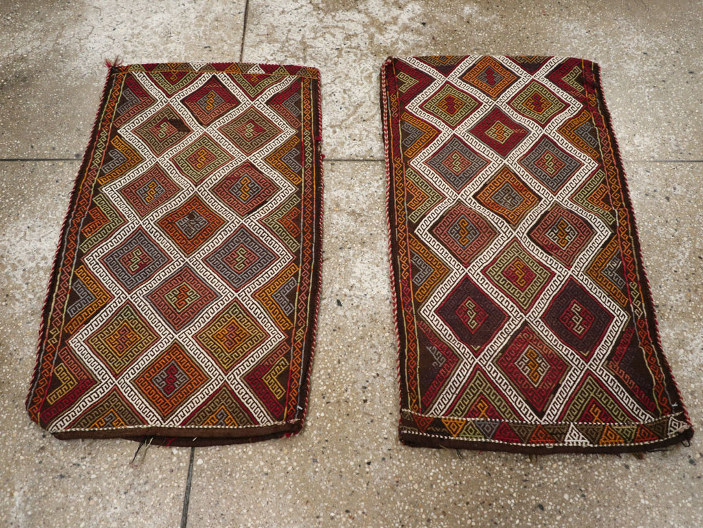 Antique Turkish Flatweave Kilim Pillowcase (Pair: 1 of 2), No.22663 - Staging