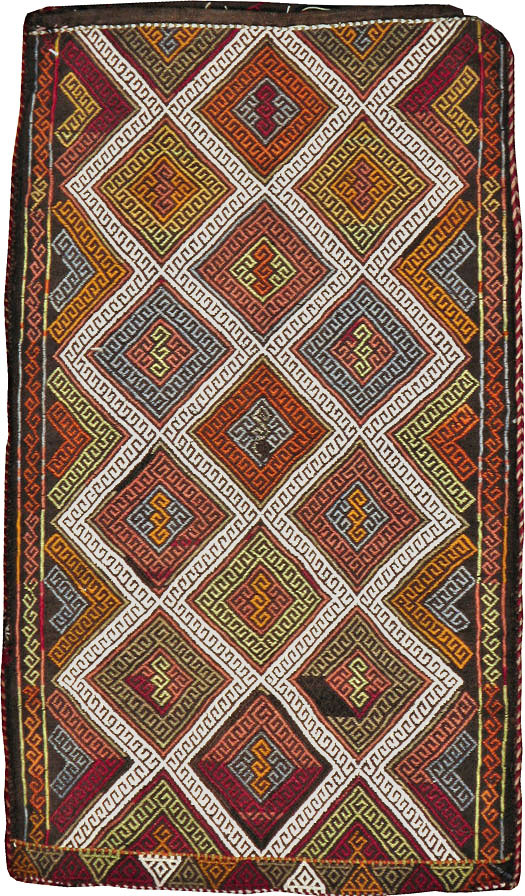 Antique Turkish Flatweave Kilim Pillowcase (Pair: 2 of 2), No.22664 - Staging