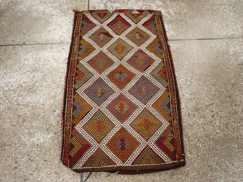 Antique Turkish Flatweave Kilim Pillowcase (Pair: 2 of 2), No.22664 - Staging