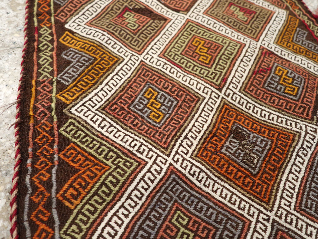 Antique Turkish Flatweave Kilim Pillowcase (Pair: 2 of 2), No.22664 - Staging