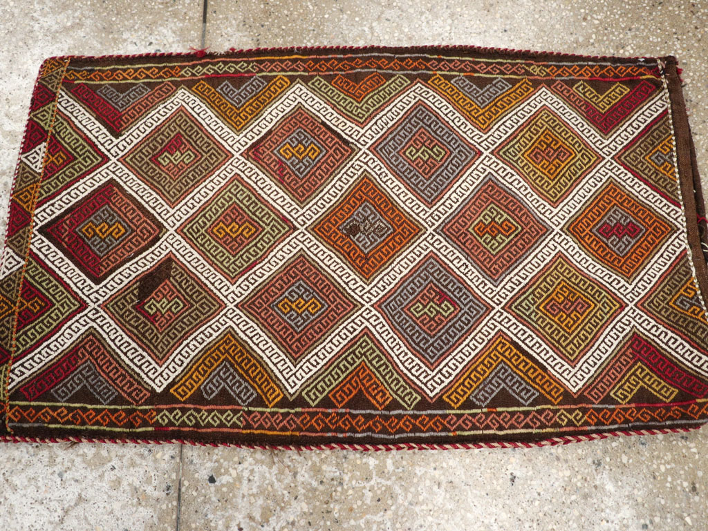 Antique Turkish Flatweave Kilim Pillowcase (Pair: 2 of 2), No.22664 - Staging